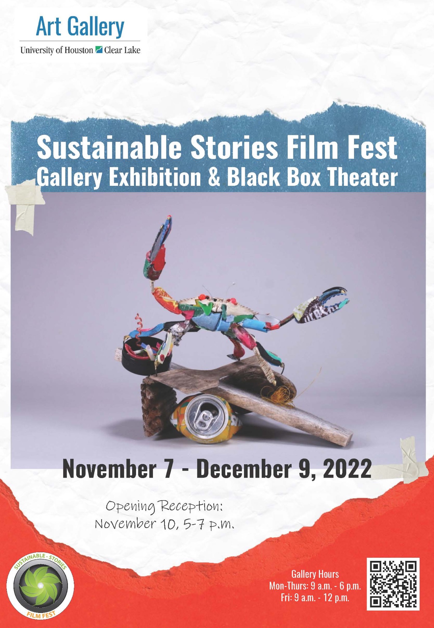 2022 Sustainable Stories Gallery Exhibition and Black Box Theater poster