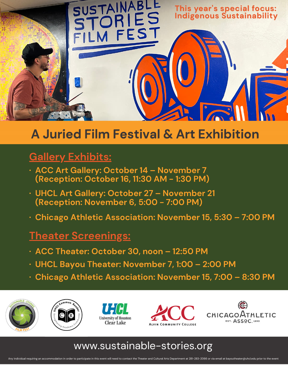 2025 Sustainable Stories Film Festival and Art Exhibition flyer