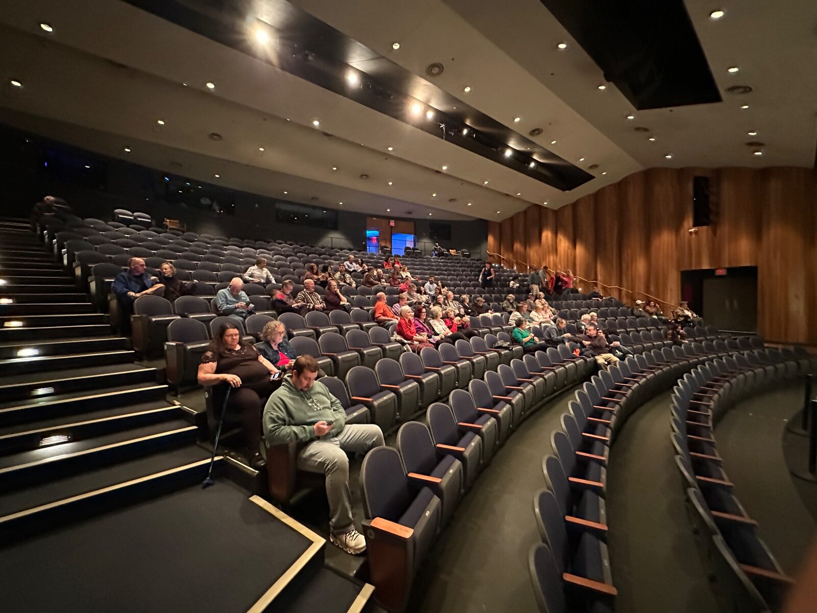 Audience seated in the Bayou Theater