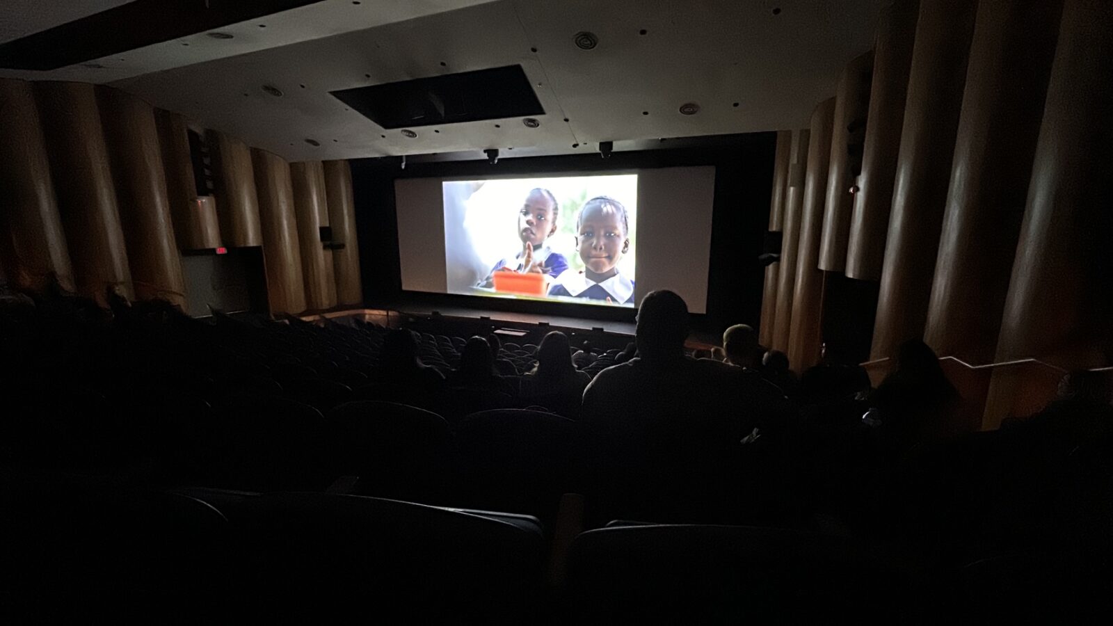 Audience watching a film in the Bayou Theater