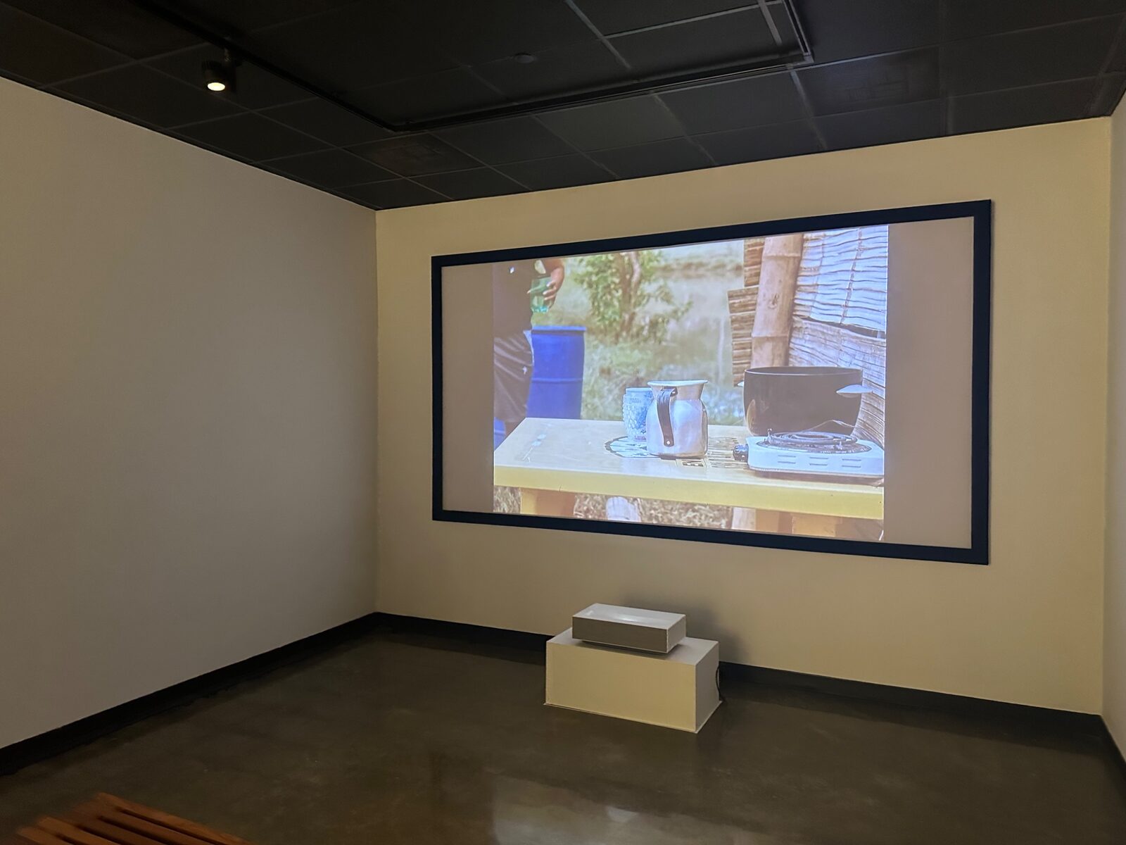Video art projected in the gallery