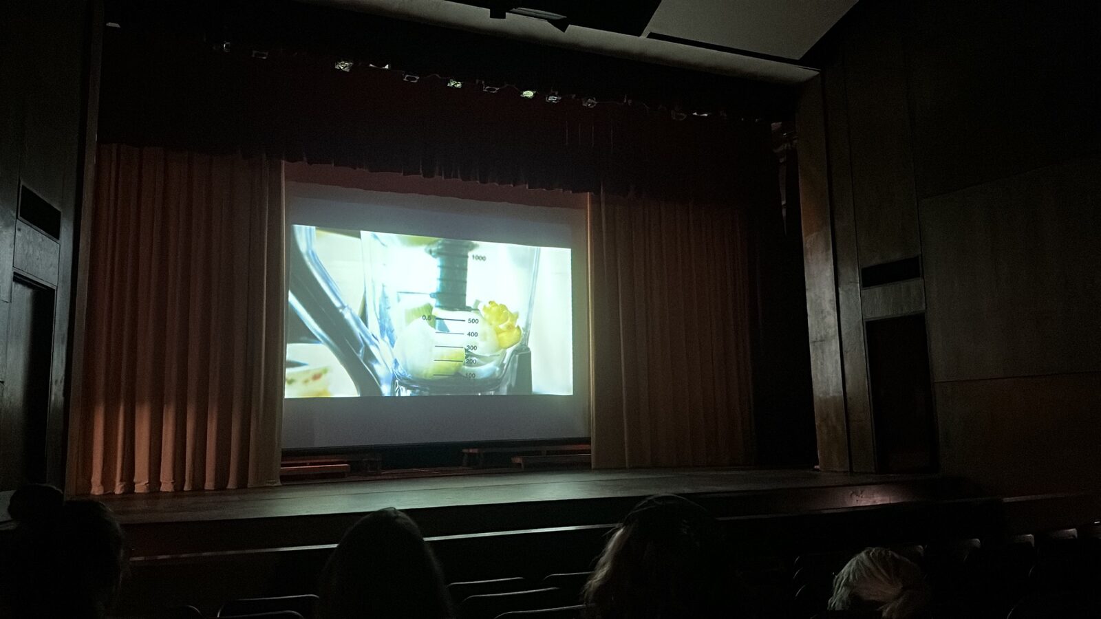 Film projected in the Alvin College Theater