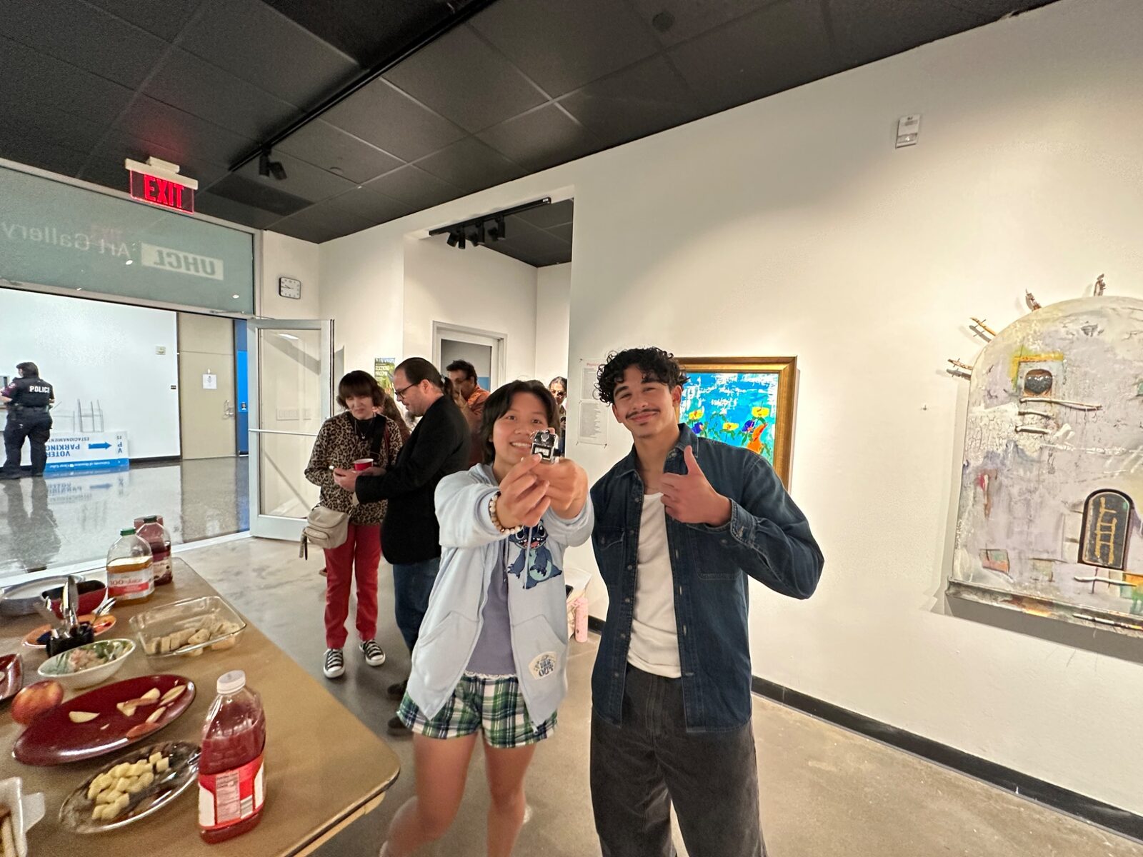 Visitors gathered at the festival gallery reception